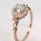 Vintage Style Rose Gold Engagement Rings