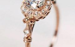2024 Popular Vintage Style Rose Gold Engagement Rings