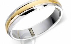 2024 Popular White and Gold Wedding Rings