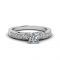Princess-cut Diamond Frame Vintage-style Twist Bridal Rings in 14k White Gold