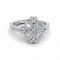 Diamond Flower Vintage-style Engagement Rings in 14k White Gold