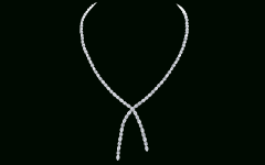 Round Brilliant Diamond Lariat Necklaces