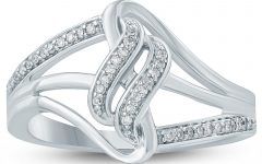 Top 15 of Diamond Wave Vintage-style Anniversary Bands in 10k White Gold