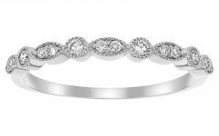 Diamond Art Deco Vintage-style Anniversary Bands in 10k Gold