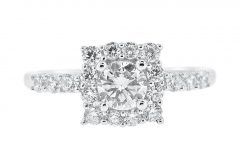 25 Best Collection of Sparkling Square Halo Rings