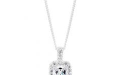Top 25 of Sparkling Square Halo Pendant Necklaces