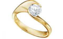 Gold Wraparound Rings with Diamonds
