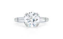 25 Best Ideas Round Brilliant Engagement Rings with Tapered Baguette Side Stones