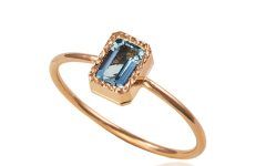 25 The Best Blue Topaz Rings with Braided Gold Band