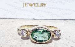 25 Collection of Stackable Green Sapphire Rings