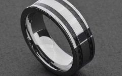 Black and Silver Wedding Bands