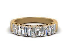 Baguette Diamond Anniversary Bands in White Gold