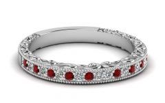 2024 Latest Ruby Wedding Bands for Women